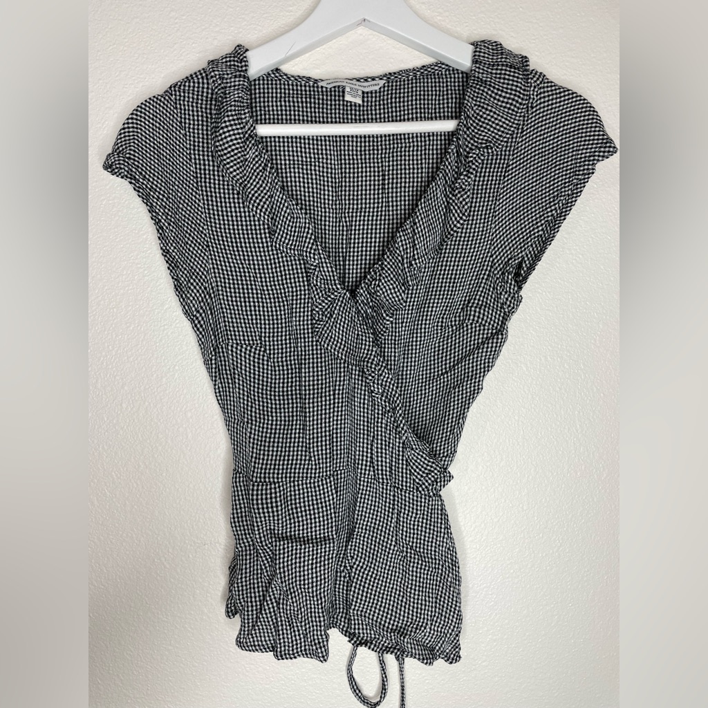 Wrap Top Gingham